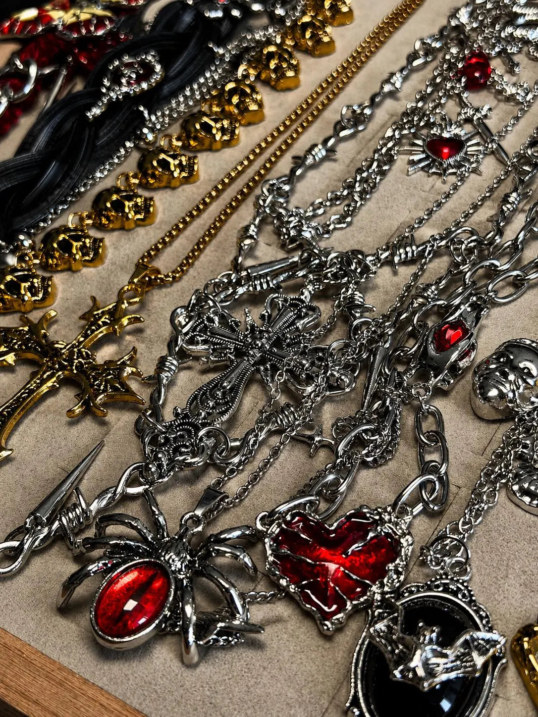 Gothic Vampire Inspired Mystery Jewelry Jar curated fashion jewelry assortment