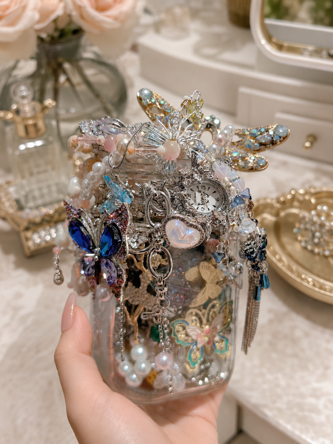 Enchanted Butterfly Garden Mystery Jewelry Jar curated fashion jewelry assortment