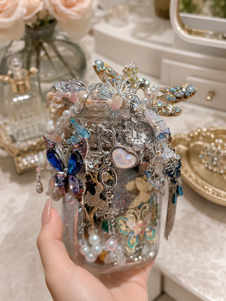 Enchanted Butterfly Garden Mystery Jewelry Jar curated fashion jewelry assortment