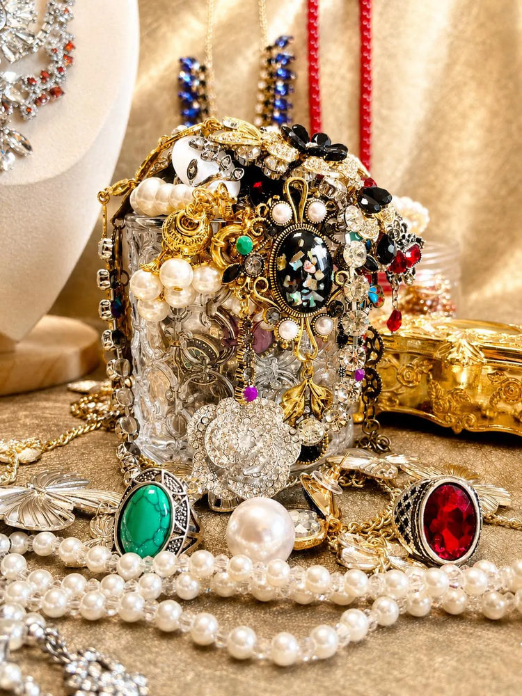 Vintage Inspired Jewelry Mystery Jar curated fashion jewelry assortment