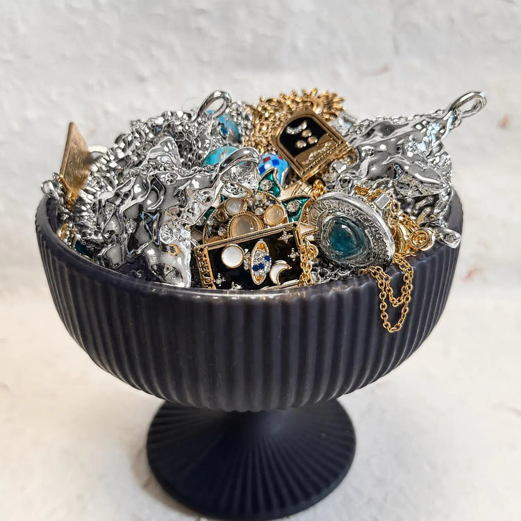 Silver Tone Celestial Mystery Jewelry Box curated fashion jewelry assortment
