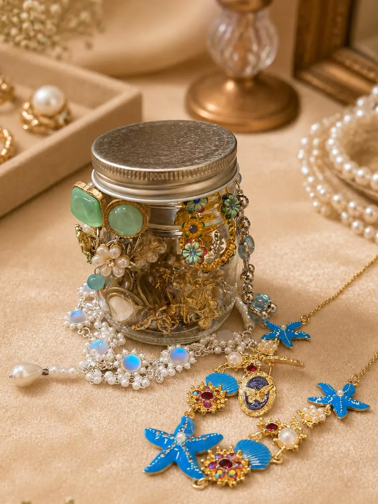 Vintage Inspired Jewelry Mystery Jar curated fashion jewelry assortment