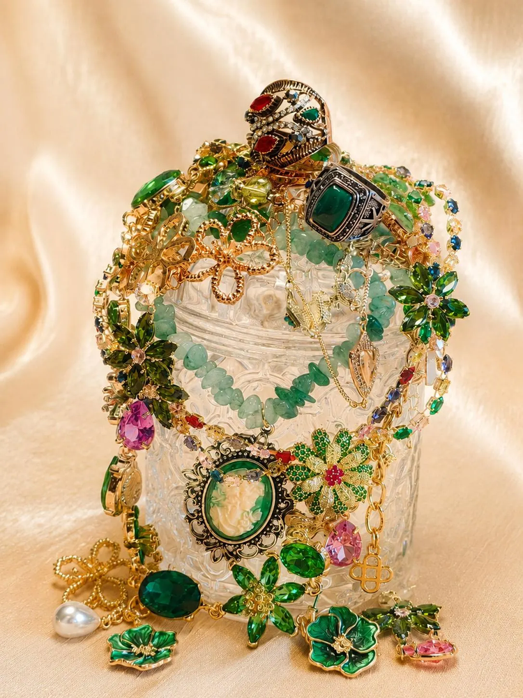 August Birthstone Inspired Mystery Jewelry Jar curated fashion jewelry assortment