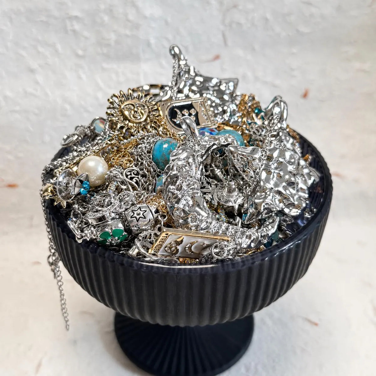 Silver Tone Celestial Mystery Jewelry Box curated fashion jewelry assortment