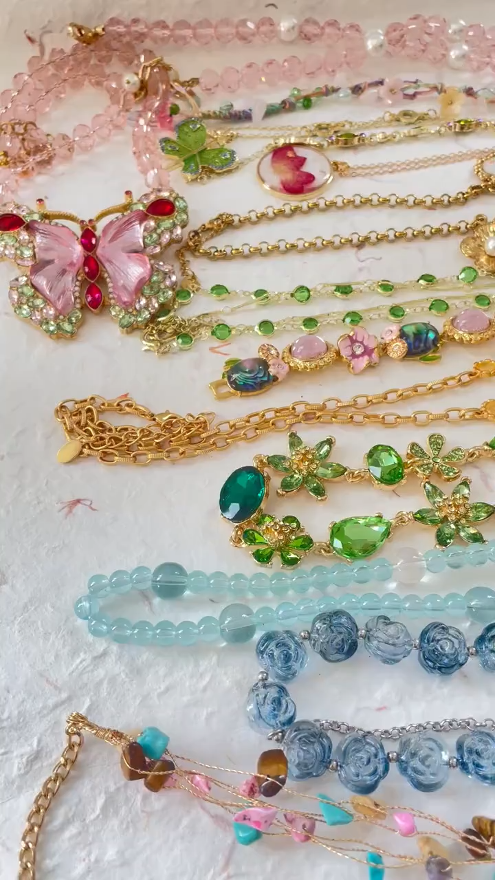 Green Fairy Inspired Mystery Jewelry Jar curated fashion jewelry assortment