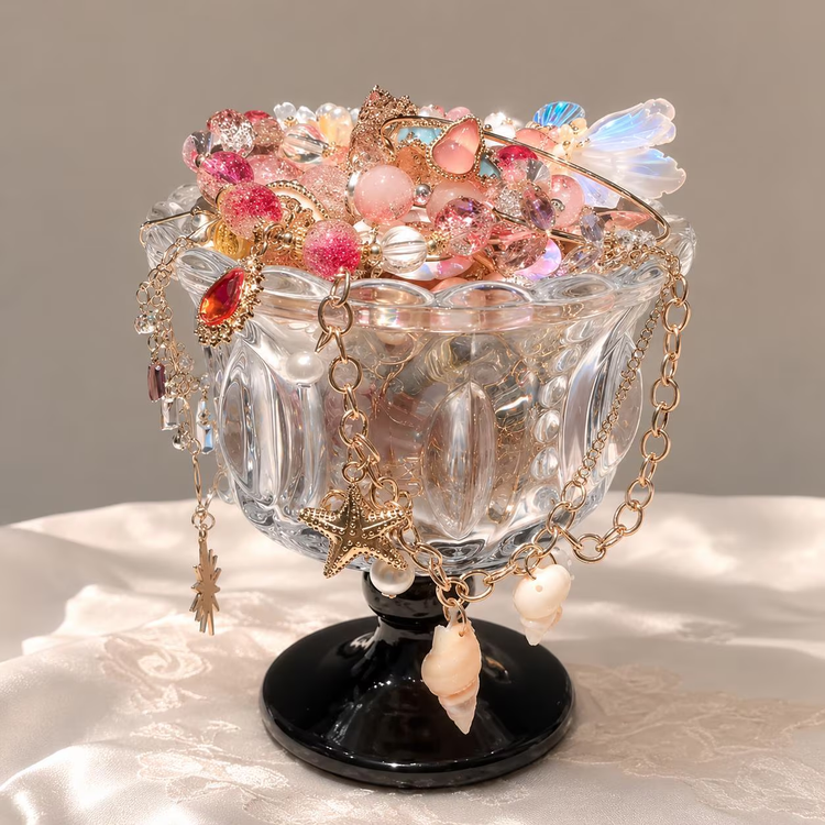 Pink Coquette Mystery Jewelry Jar curated fashion jewelry assortment