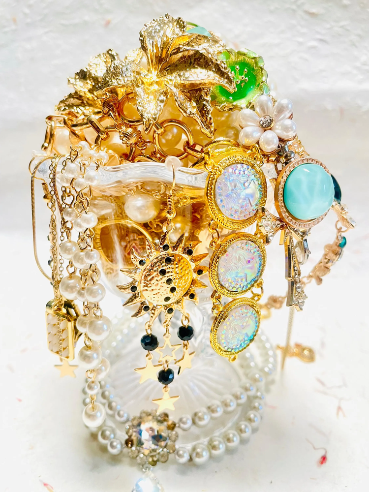 Celestial Sun Goddess Mystery Jewelry Jar curated fashion jewelry assortment