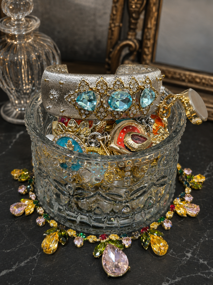 Vintage Inspired Treasure Mystery Jewelry Jar curated fashion jewelry assortment