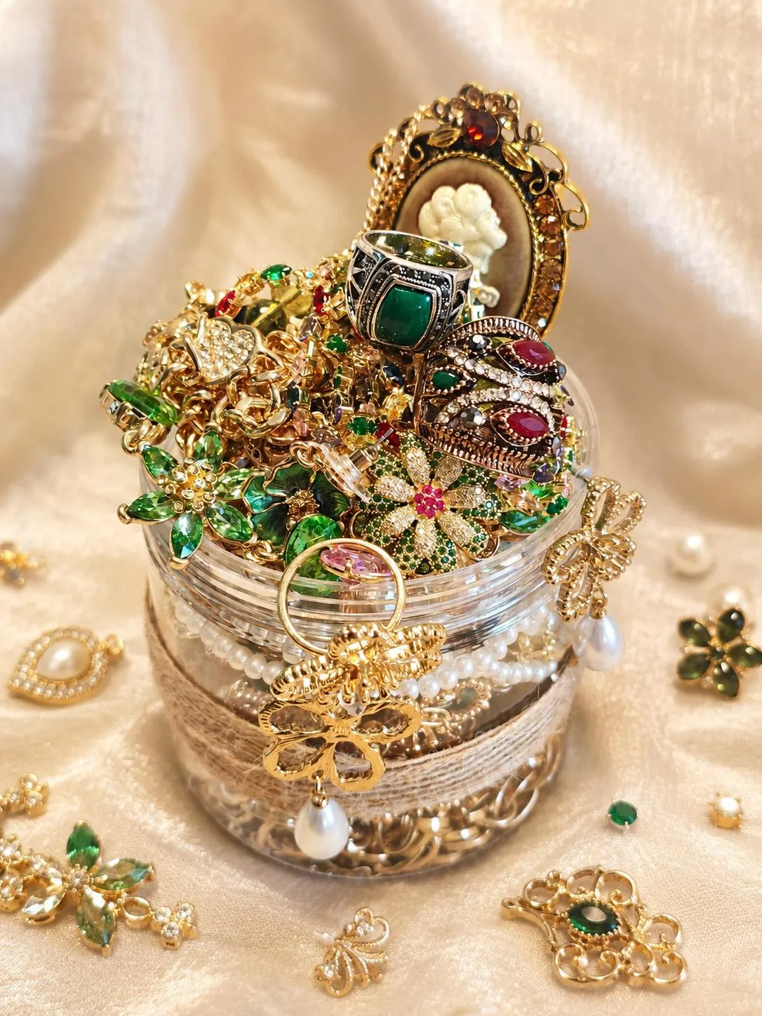 August Birthstone Inspired Mystery Jewelry Jar curated fashion jewelry assortment