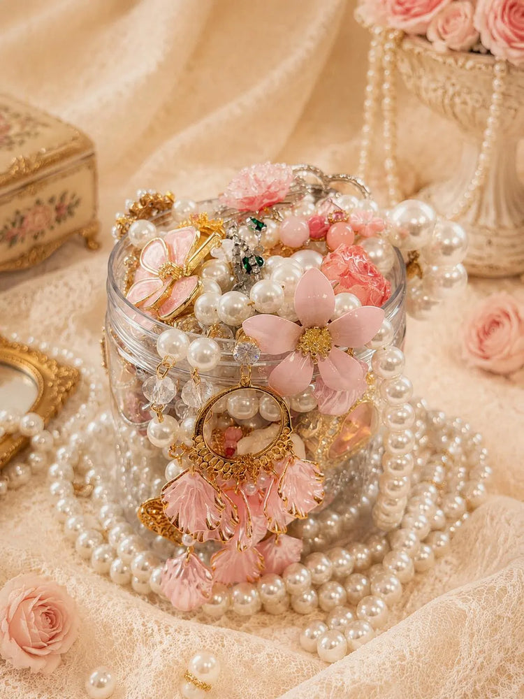 Pink Coquette Mystery Jewelry Jar curated fashion jewelry assortment