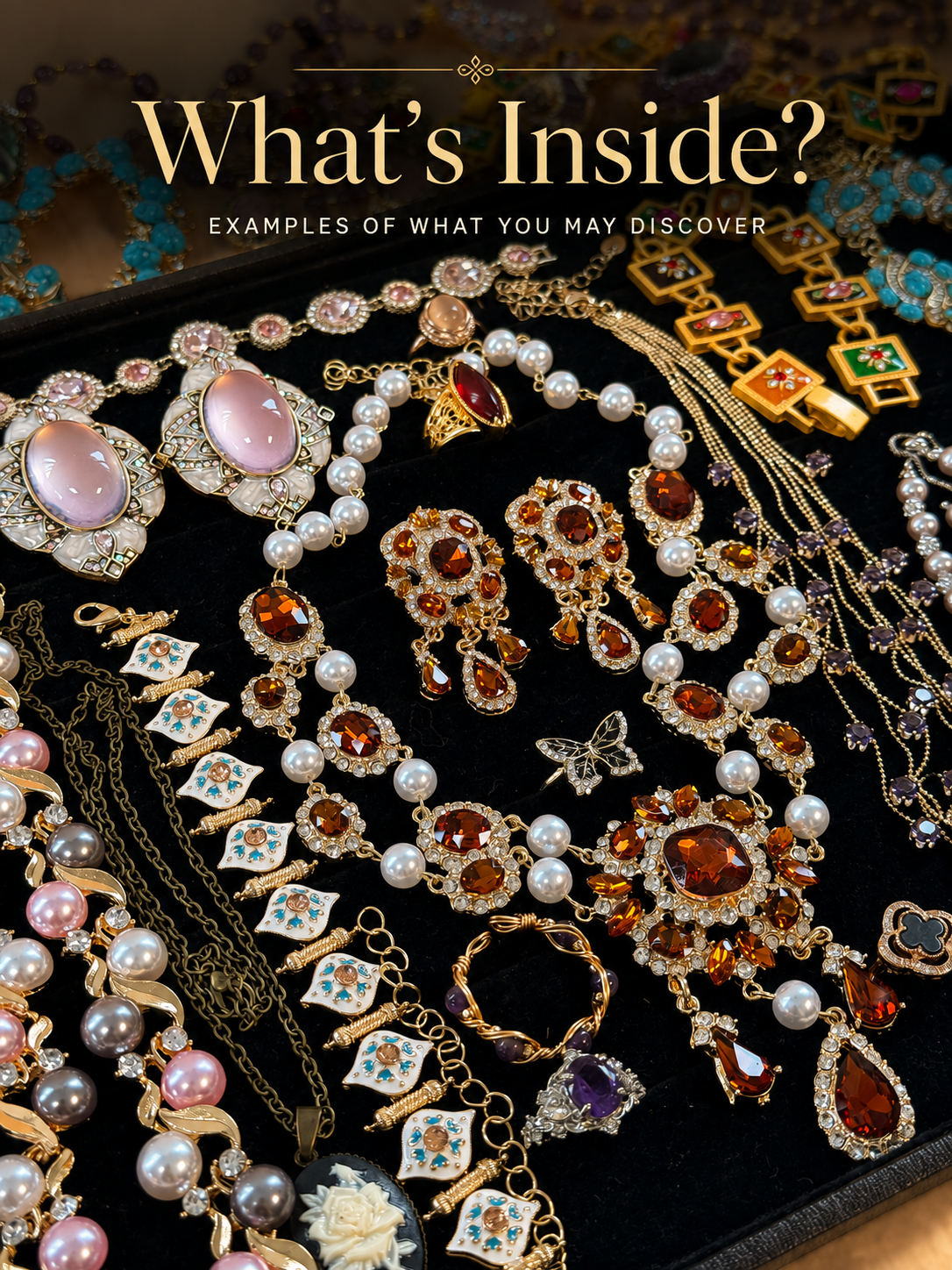 Gilded Royal Mystery Jewelry Jar curated fashion jewelry assortment