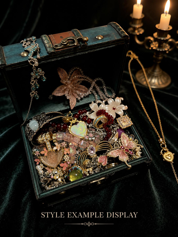 Gothic Mystery Jewelry Jar curated fashion jewelry assortment