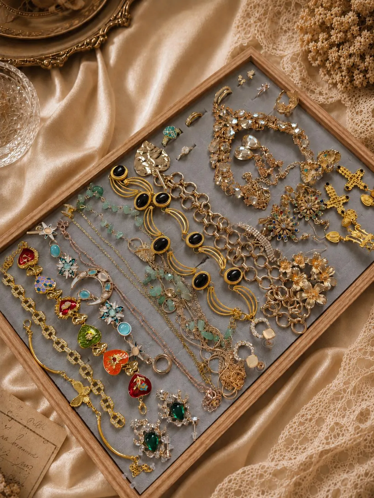 Vintage Inspired Jewelry Mystery Jar curated fashion jewelry assortment