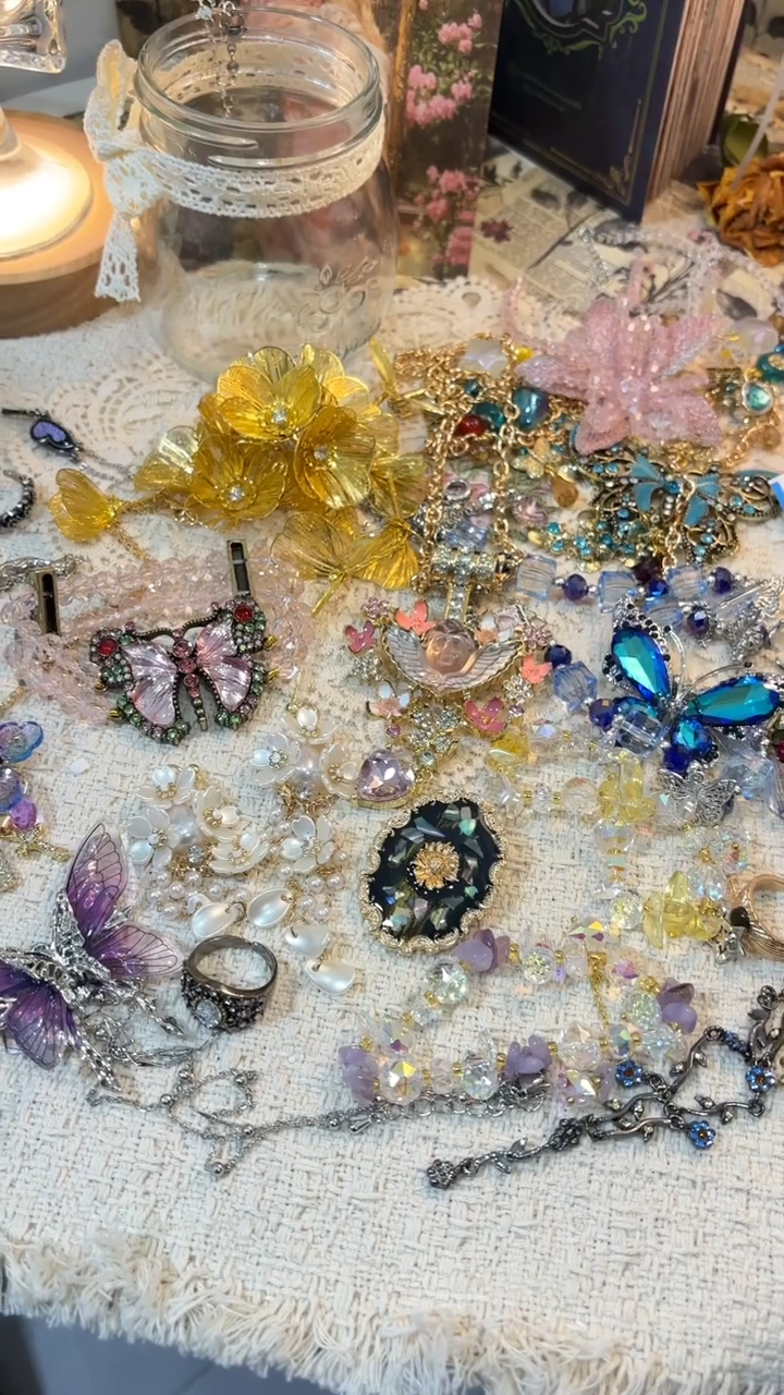 Enchanted Butterfly Garden Mystery Jewelry Jar curated fashion jewelry assortment
