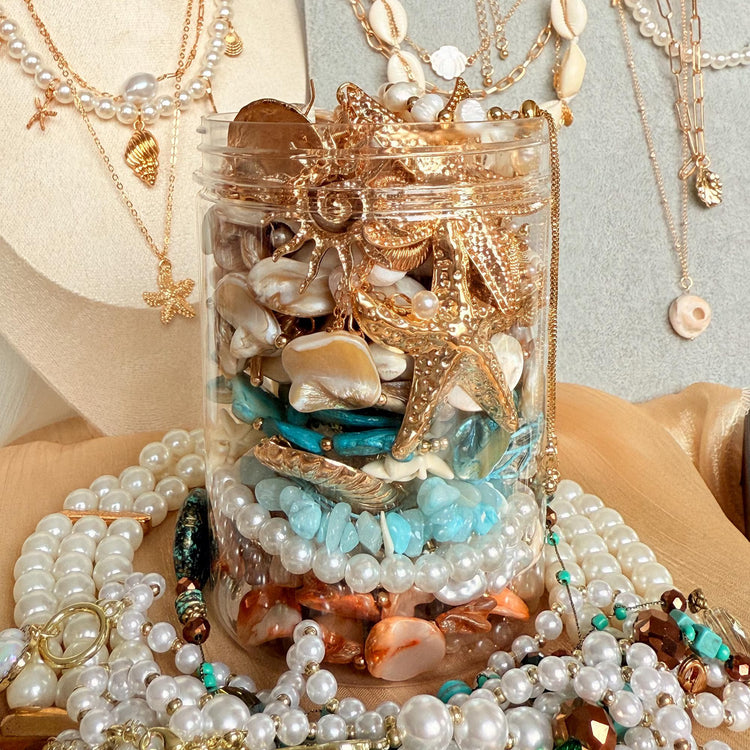 Ocean Mystery Jewelry Jar curated fashion jewelry assortment