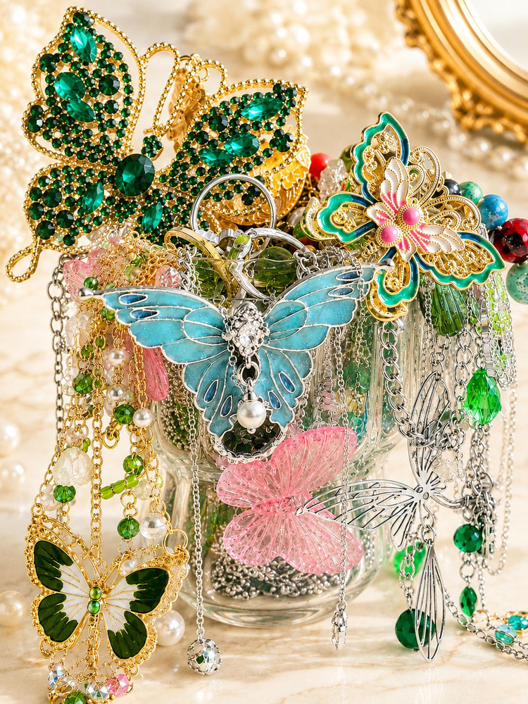 Butterfly Garden Mystery Jewelry Jar curated fashion jewelry assortment