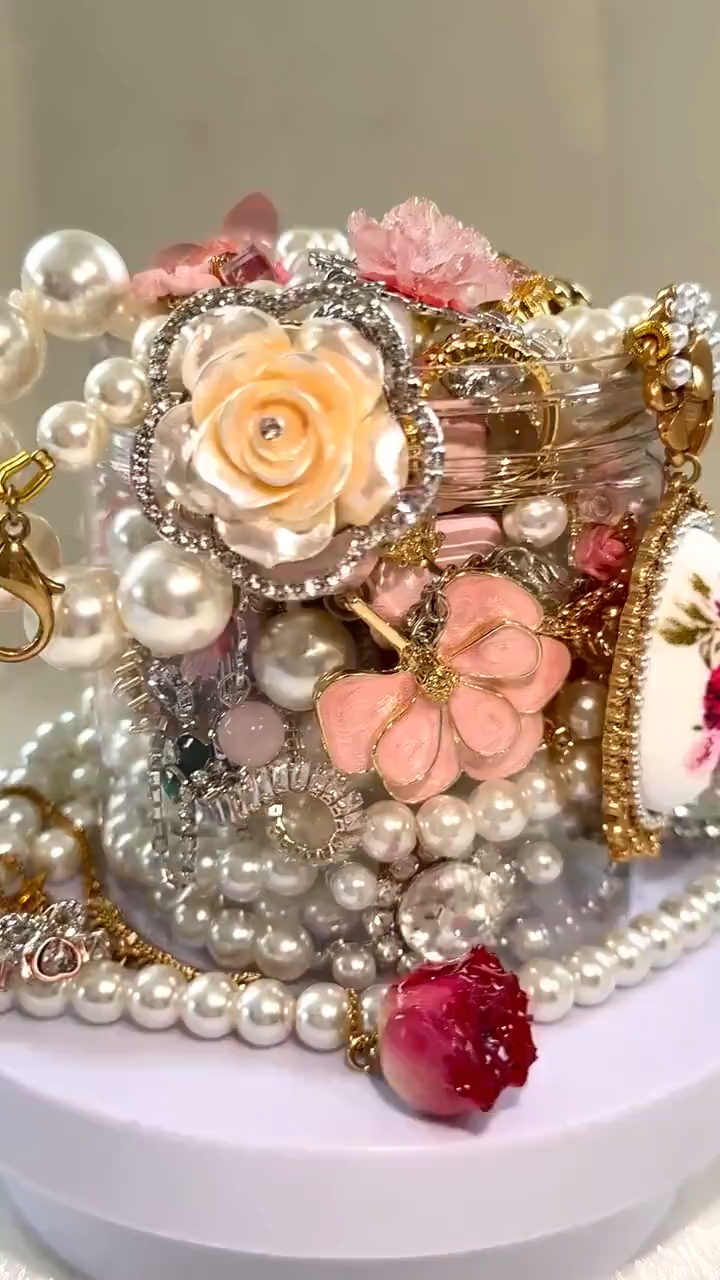 Pink Coquette Mystery Jewelry Jar curated fashion jewelry assortment
