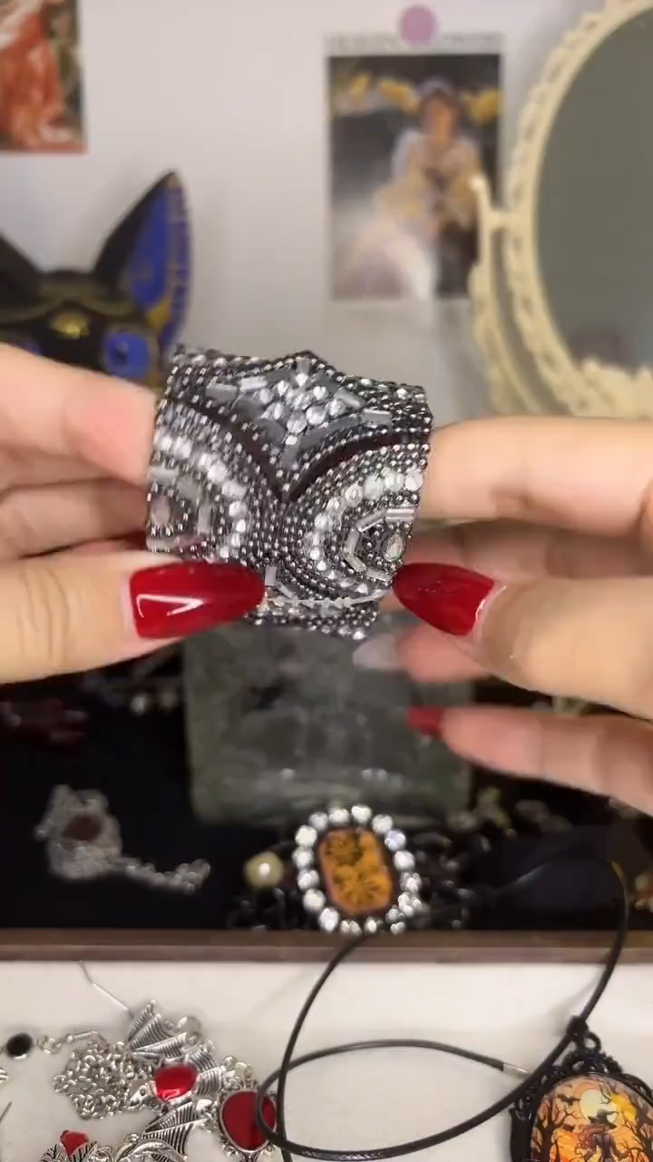 Gothic Mystery Jewelry Jar curated fashion jewelry assortment