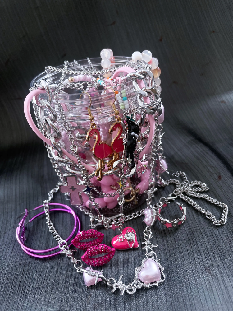 Pink Y2K Mystery Jewelry Box curated fashion jewelry assortment