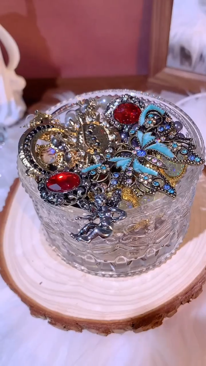 Vintage Inspired Treasure Mystery Jewelry Jar curated fashion jewelry assortment