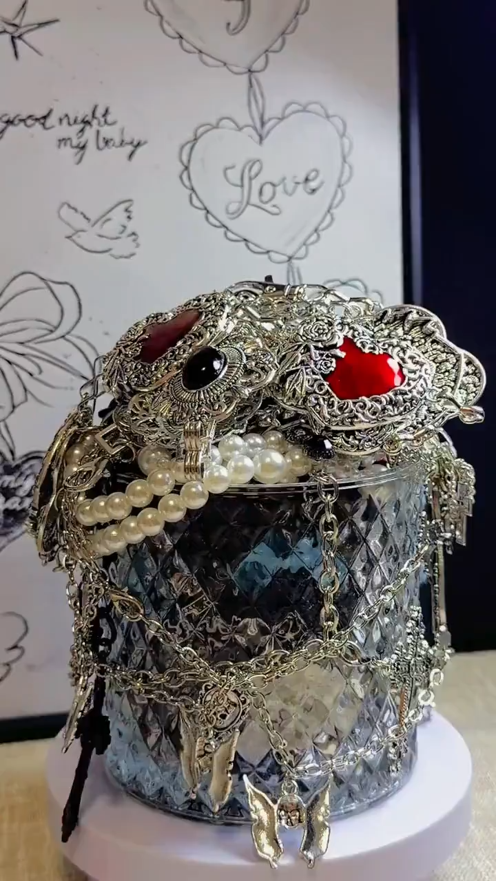 Gothic Romance Mystery Jewelry Jar curated fashion jewelry assortment