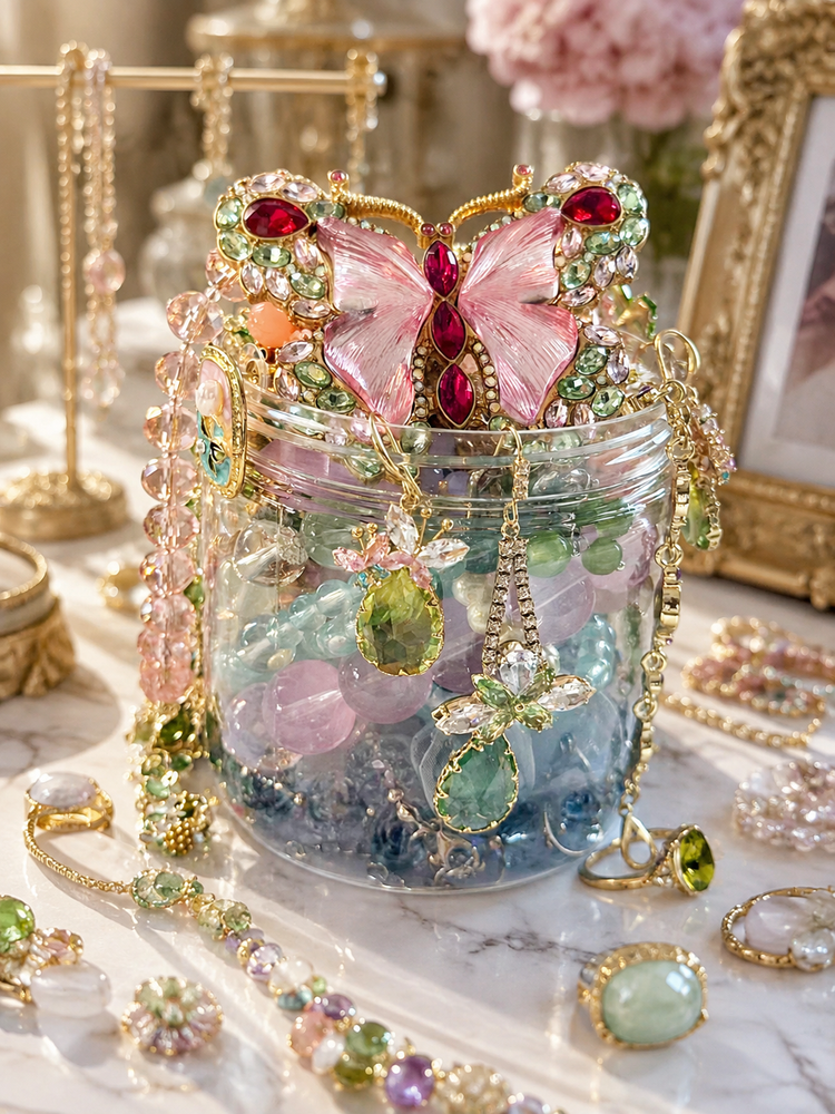 Fairy Garden Mystery Jewelry Jar curated fashion jewelry assortment