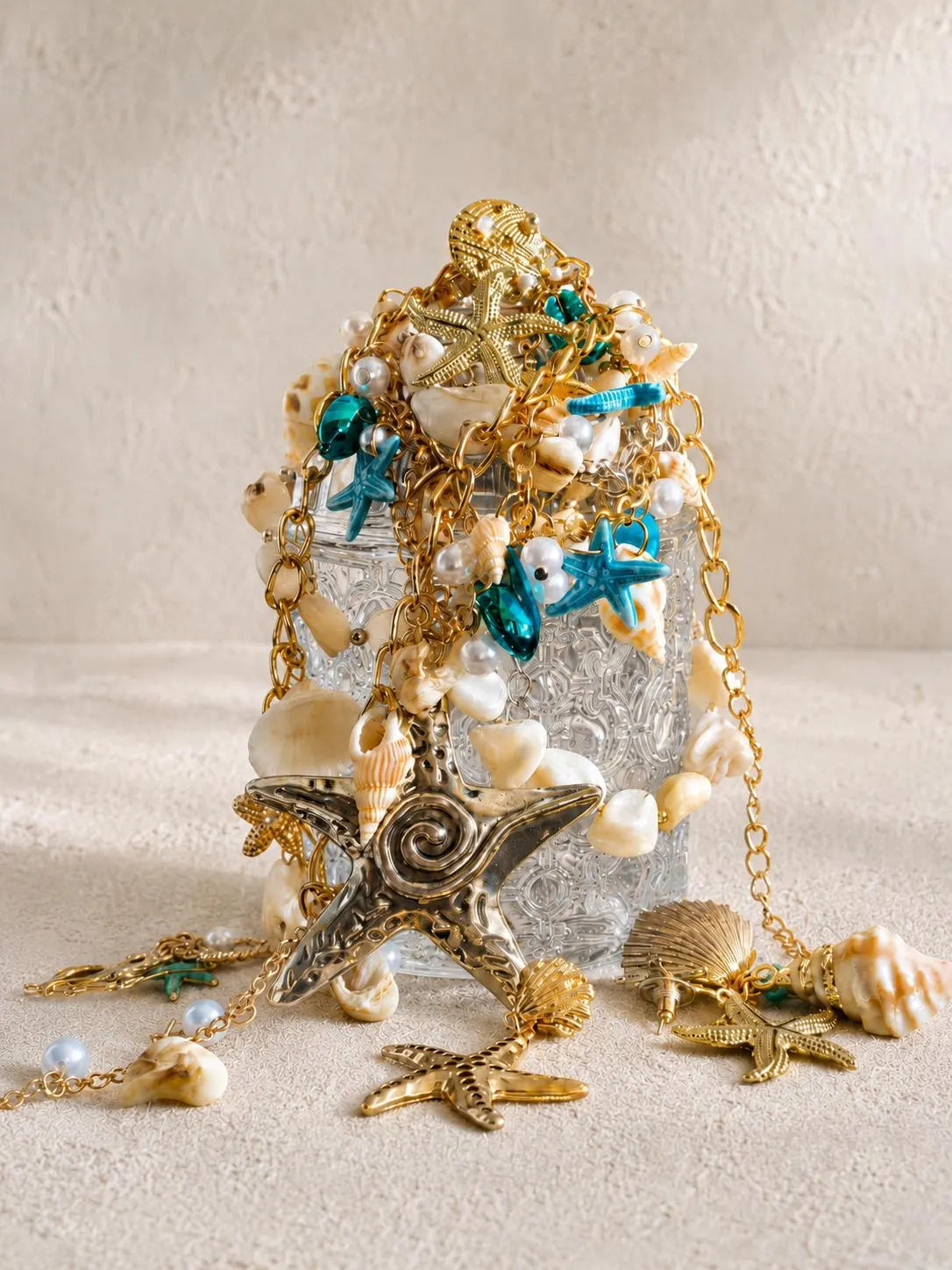 Coastal Baroque Mystery Jewelry Jar curated fashion jewelry assortment