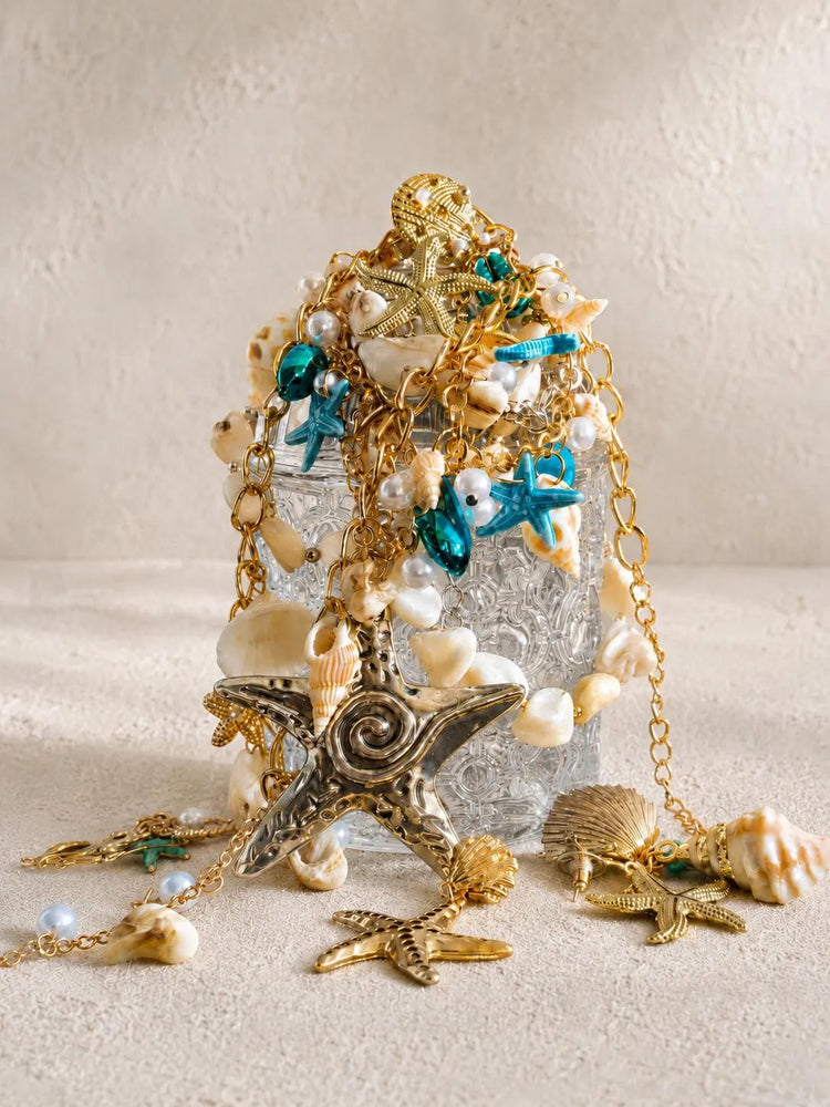 Coastal Baroque Mystery Jewelry Jar curated fashion jewelry assortment