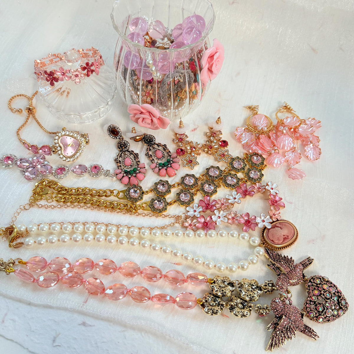 Pink Y2K Mystery Jewelry Box curated fashion jewelry assortment