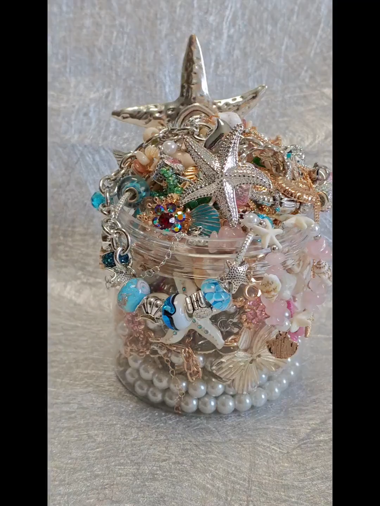 Coastal Baroque Mystery Jewelry Jar curated fashion jewelry assortment