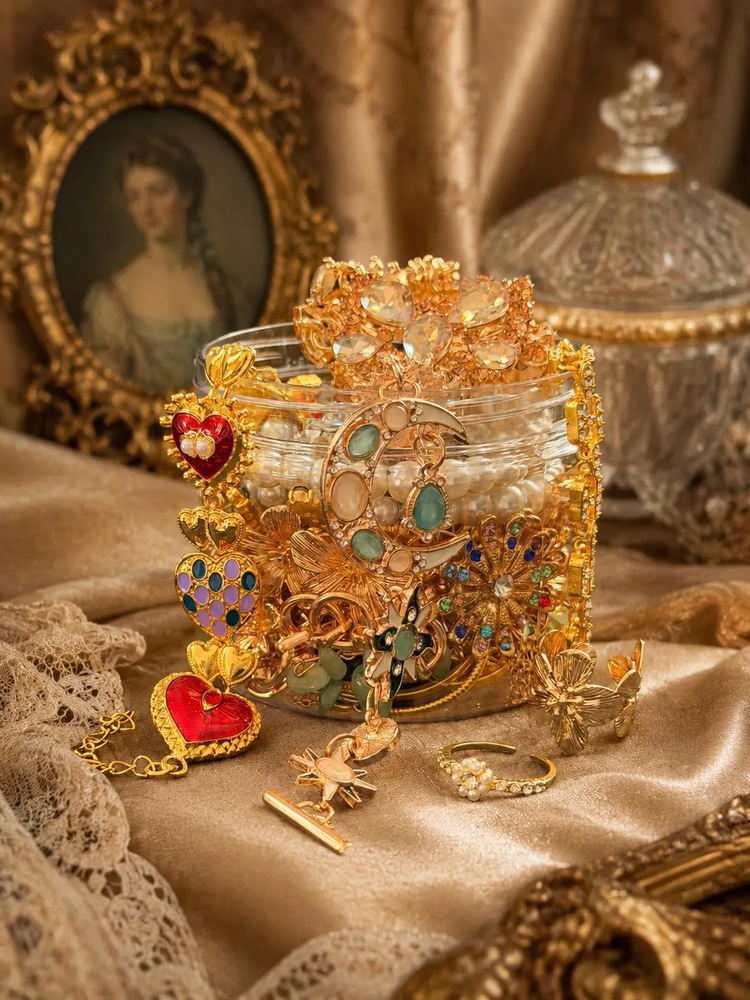 Vintage Inspired Jewelry Mystery Jar curated fashion jewelry assortment