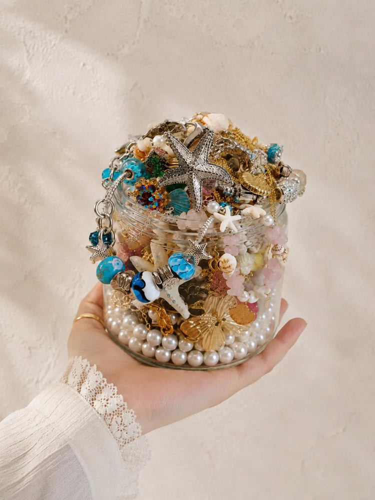 Coastal Baroque Mystery Jewelry Jar curated fashion jewelry assortment