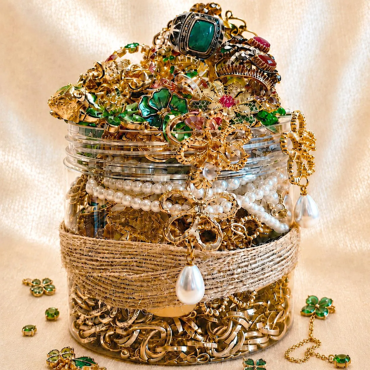 August Birthstone Inspired Mystery Jewelry Jar curated fashion jewelry assortment