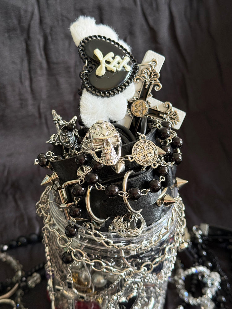 Gothic Mystery Jewelry Jar curated fashion jewelry assortment