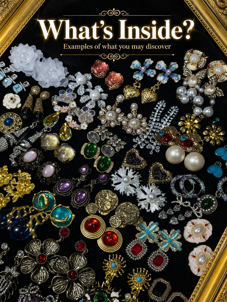 Vintage Inspired Treasure Mystery Jewelry Jar curated fashion jewelry assortment
