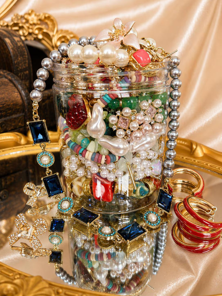 Vintage Inspired Rose Mystery Jewelry Box curated fashion jewelry assortment