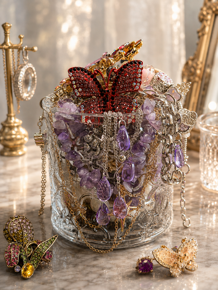Purple Dream Mystery Jewelry Jar curated fashion jewelry assortment