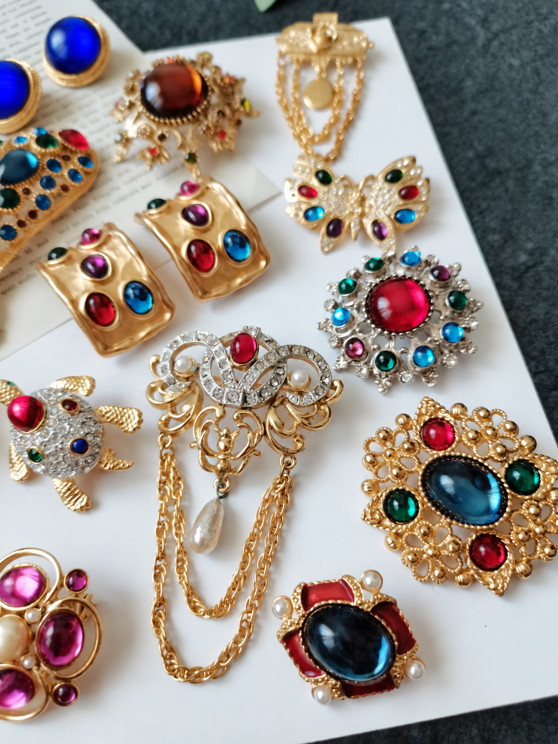Heirloom Gem Brooch Mystery Box curated fashion jewelry assortment