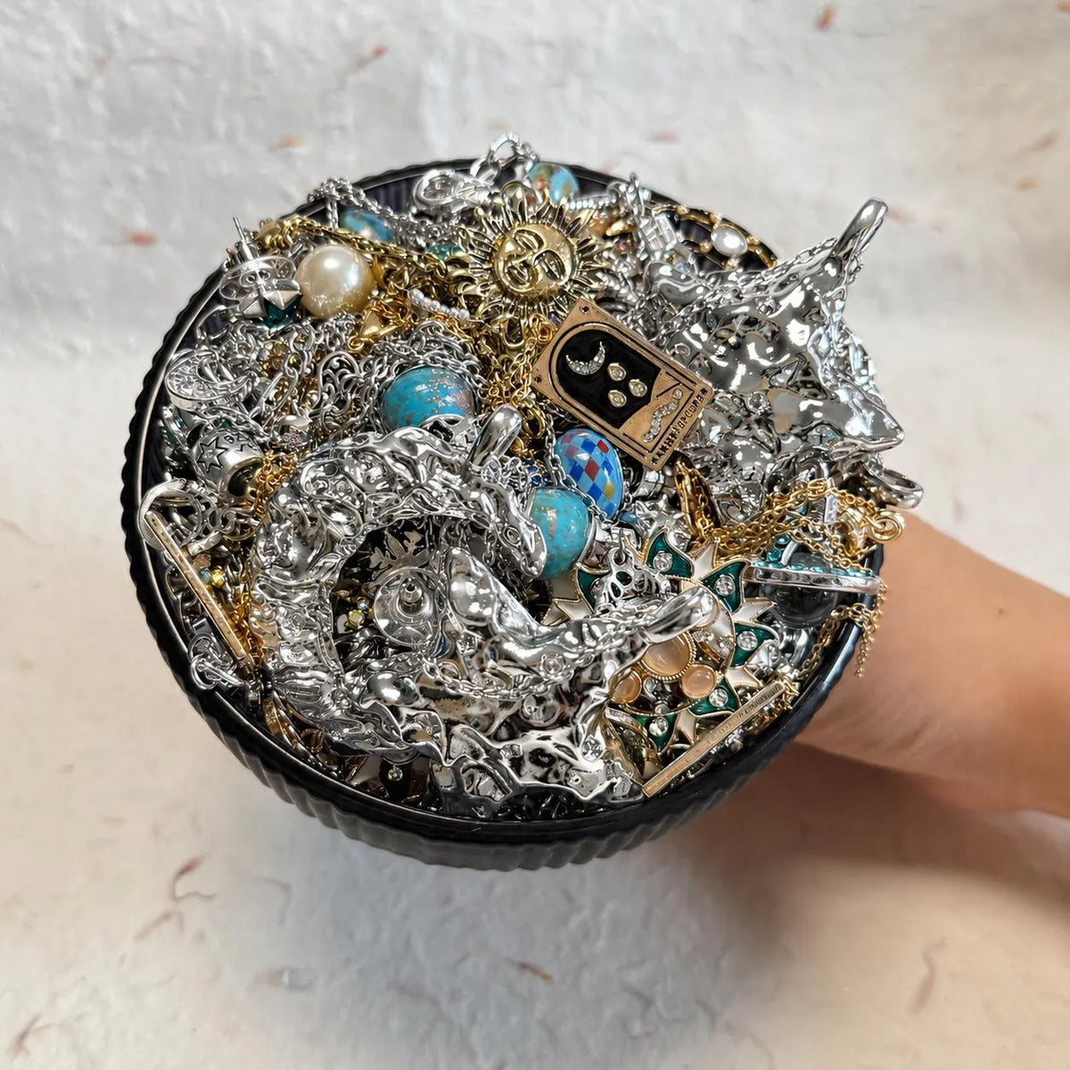 Silver Tone Celestial Mystery Jewelry Box curated fashion jewelry assortment