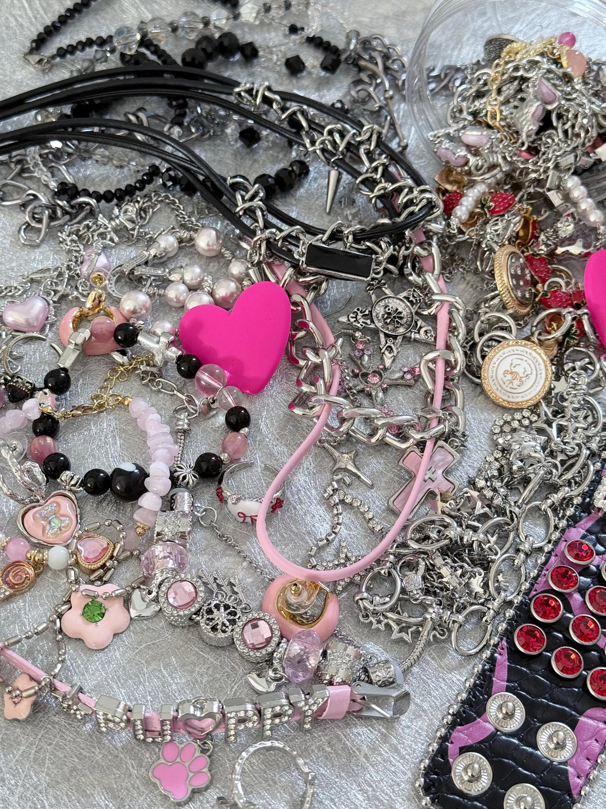 Pink Y2K Mystery Jewelry Box curated fashion jewelry assortment