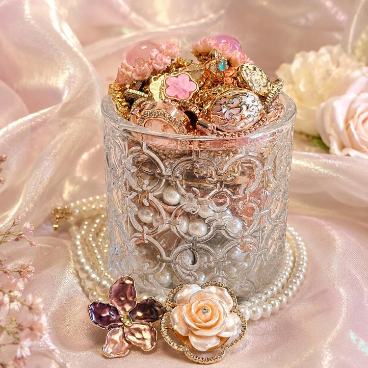 Pink Coquette Mystery Jewelry Jar curated fashion jewelry assortment