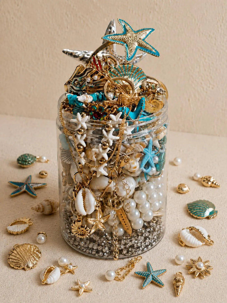 Mermaid Treasure Mystery Jewelry Jar curated fashion jewelry assortment