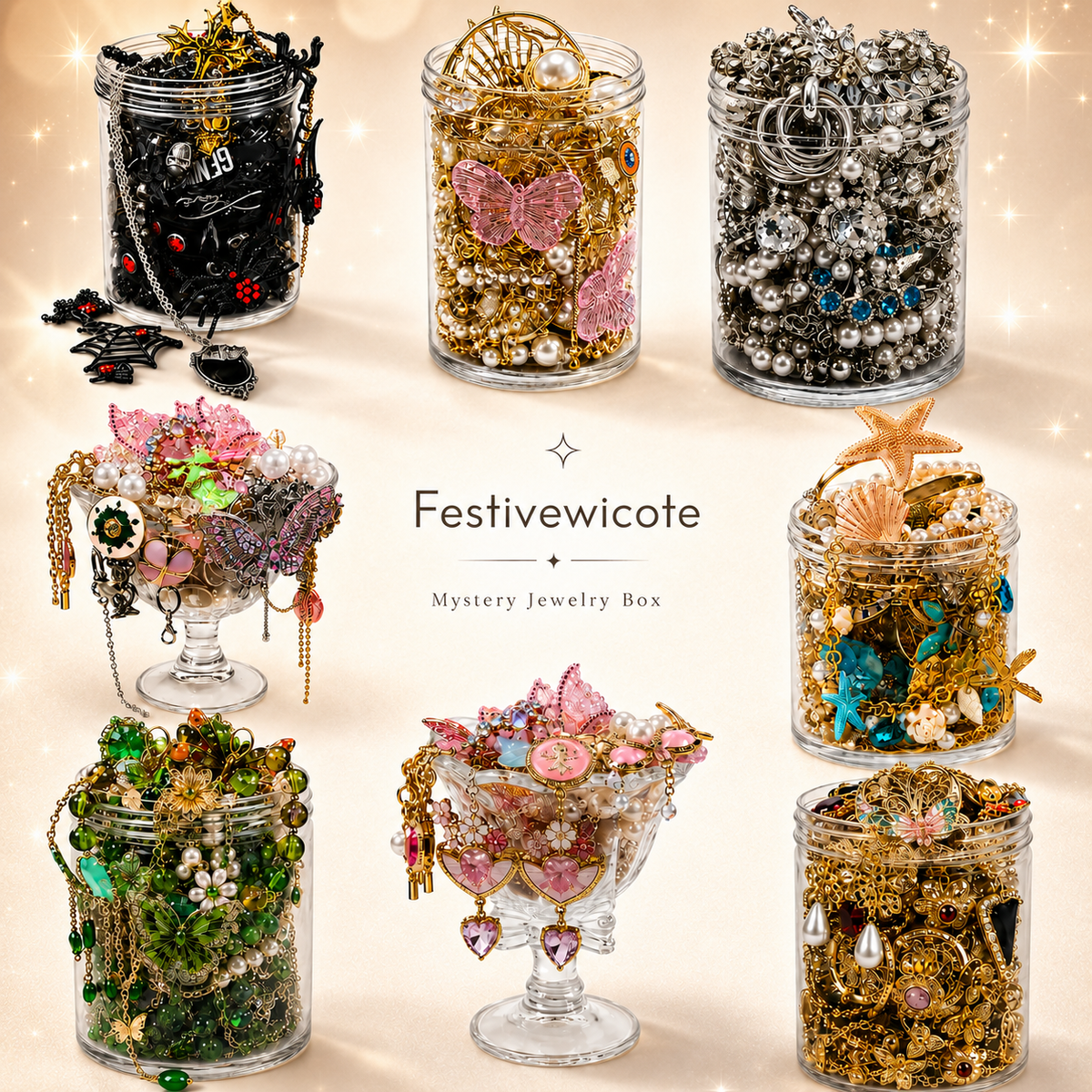 Personalized Style Mystery Jewelry Jar curated fashion jewelry assortment