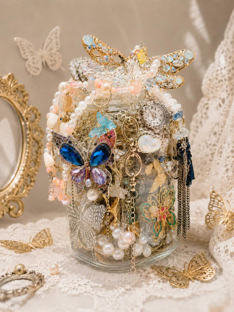 Pink Coquette Mystery Jewelry Jar curated fashion jewelry assortment