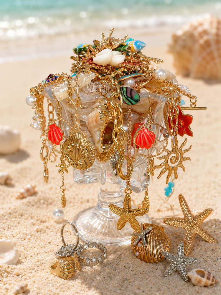 Ocean Mystery Jewelry Jar curated fashion jewelry assortment