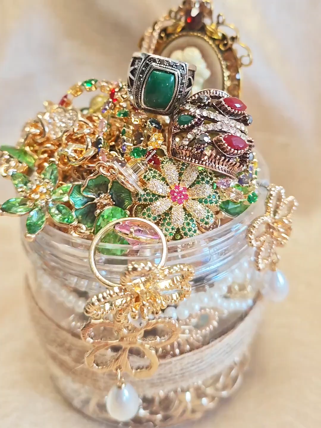 August Birthstone Inspired Mystery Jewelry Jar curated fashion jewelry assortment