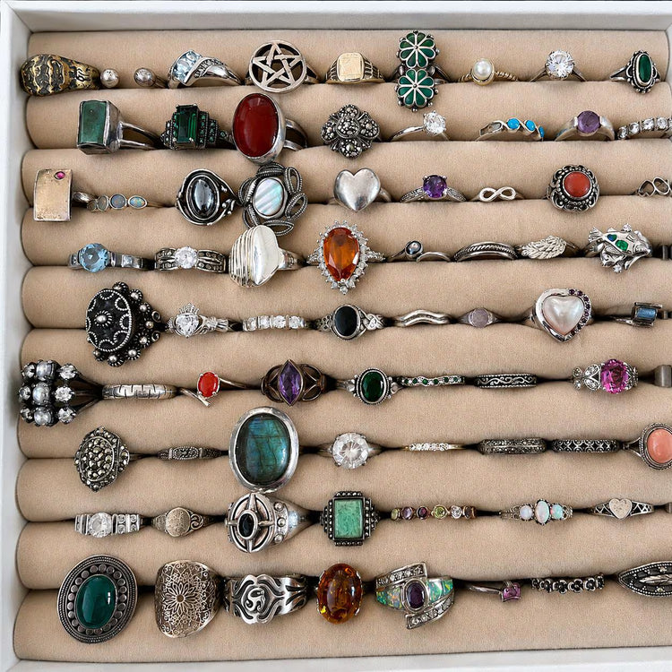 Silver Tone Mystery Jewelry Jar curated fashion jewelry assortment