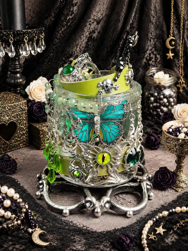 Gothic Mystery Jewelry Jar curated fashion jewelry assortment