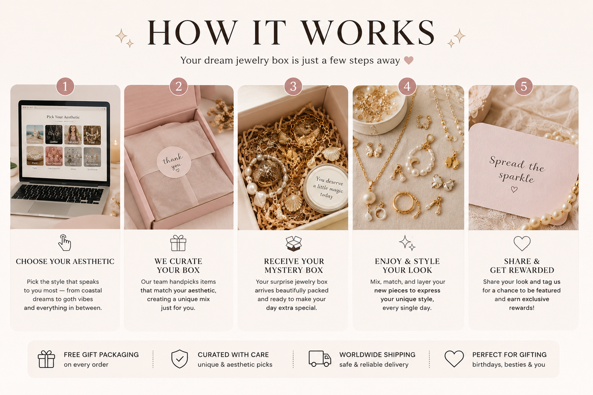 Birthday Jewelry Mystery Jar curated fashion jewelry assortment