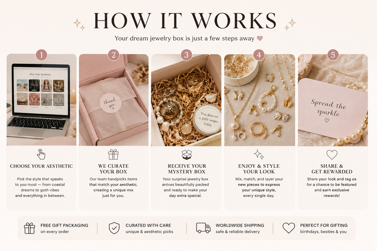 Birthday Jewelry Mystery Jar curated fashion jewelry assortment